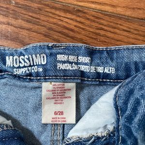 High rise jean shorts